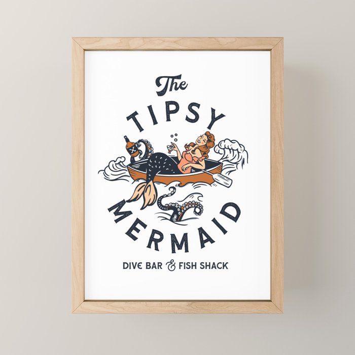The Tipsy Mermaid Dive Bar & Fish Shack Mini Art Print