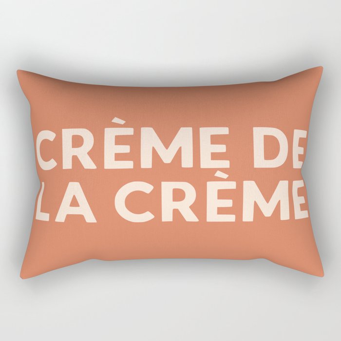 Creme De La Creme French Retro Hand Lettering Rectangular Pillow