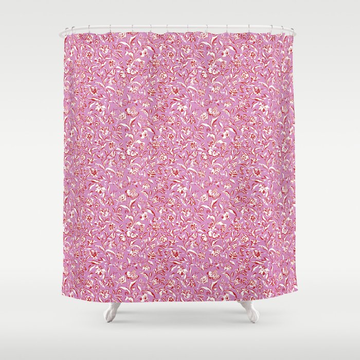 Painterly Florals - Red Orchid Shower Curtain