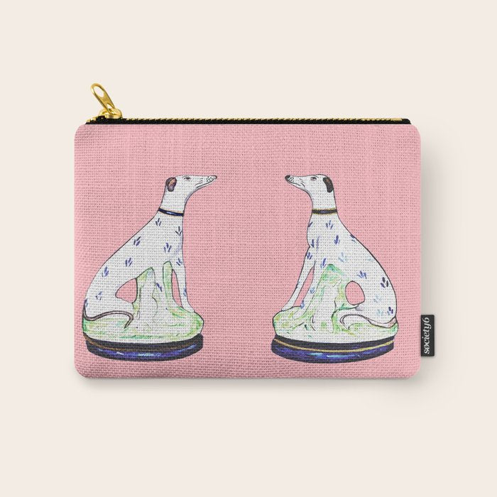 Staffordshire Greyhound Twins Carry All Pouch