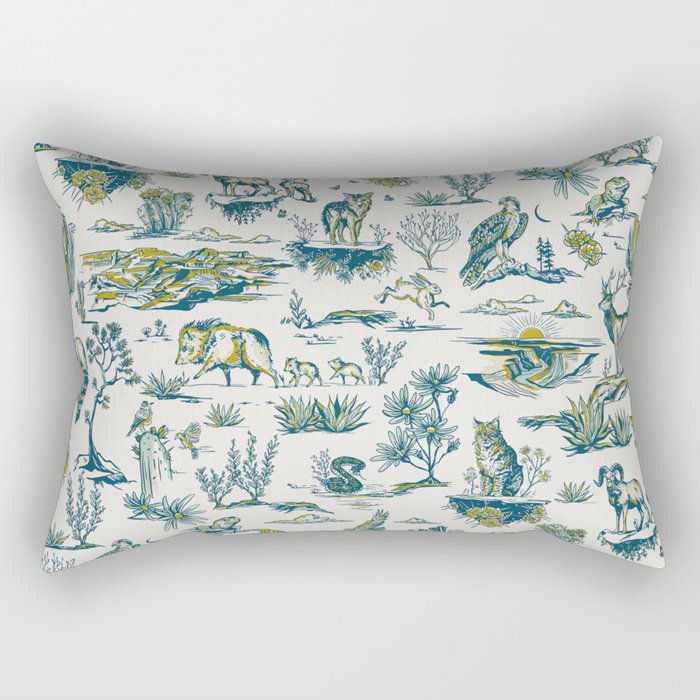 Grand Canyon National Park, Arizona Wildlife Pattern (Version 2) Rectangular Pillow