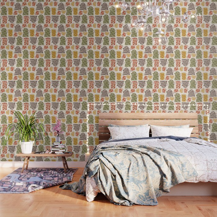 Buongiorno Retro Floral Coffee Wallpaper