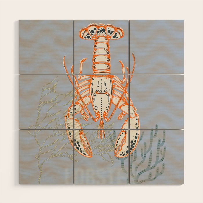 Sea Life Lobster Neptune'S Joy Wood Wall Art
