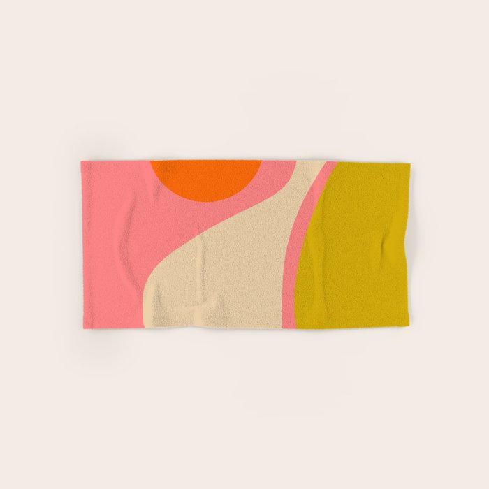 Abstract Composition Modern Blush Pink Bath Towel