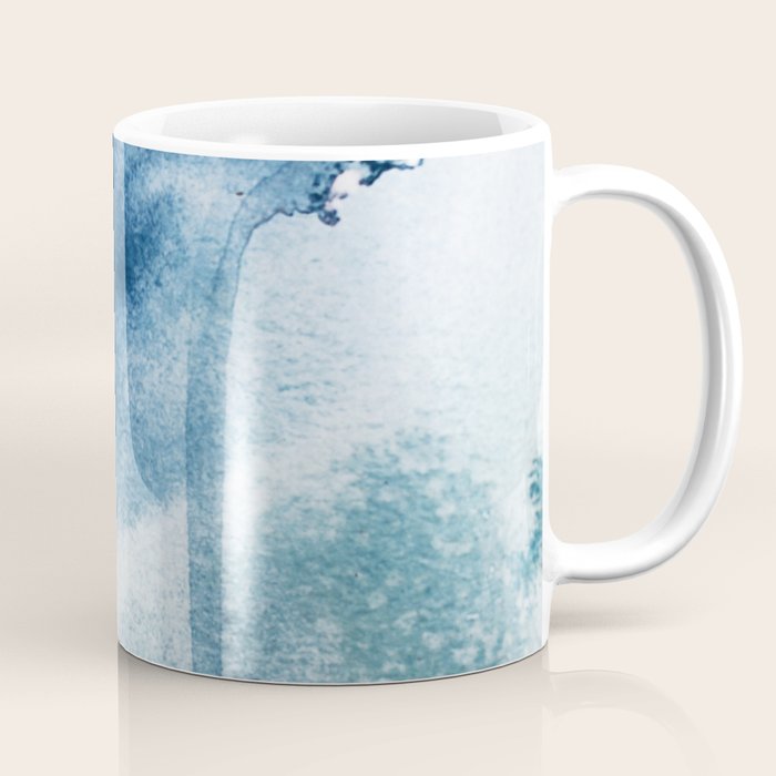 Pacific Grove: A Pretty Minimal Abstract Piece In Blue By Alyssa Hamilton Art Coffee Mug