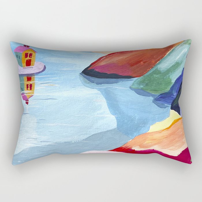 Water Rainbow Landscape  Rectangular Pillow
