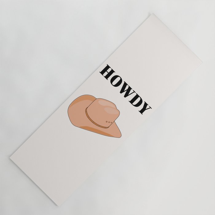 Howdy - Cowboy Hat Neutral Beige Yoga Mat
