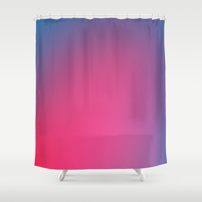 Glowy Blue And Pink Gradient Shower Curtain