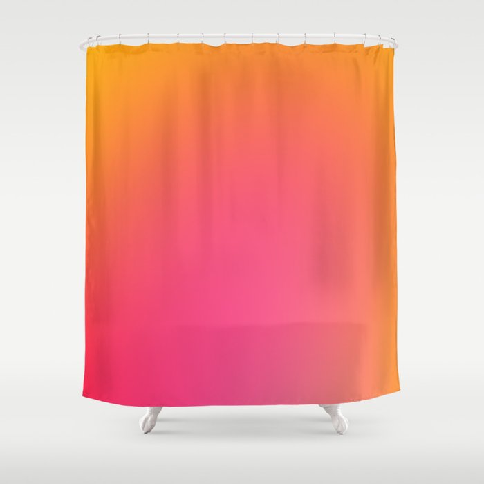 Glowy Orange And Pink Gradient Shower Curtain