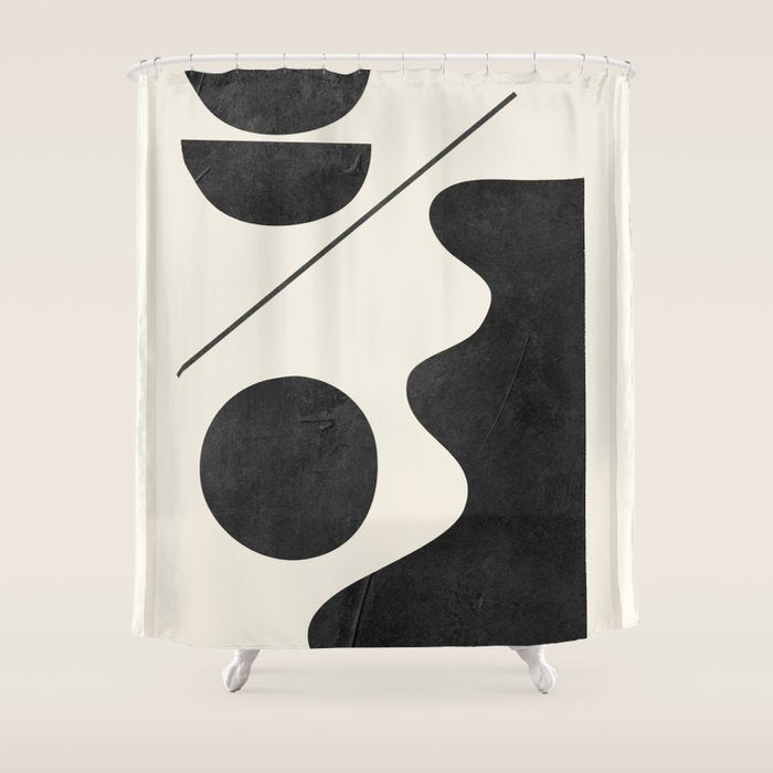 Modern Abstract Minimal Shapes 188 Shower Curtain
