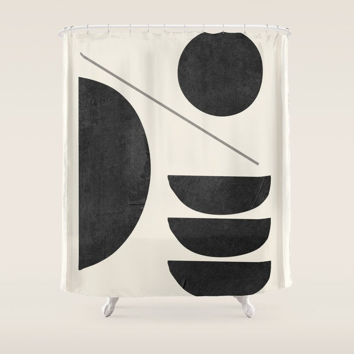 Modern Abstract Minimal Shapes 187 Shower Curtain