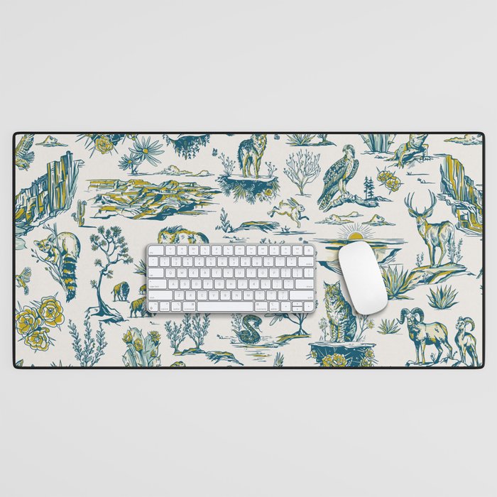 Grand Canyon National Park Wildlife Pattern Desk Mat