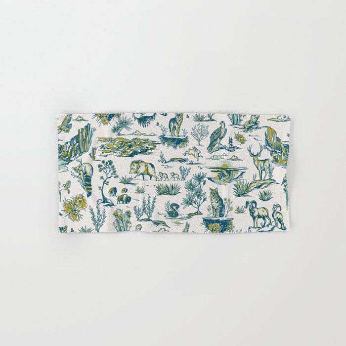 Grand Canyon National Park Wildlife Pattern Bath Towel
