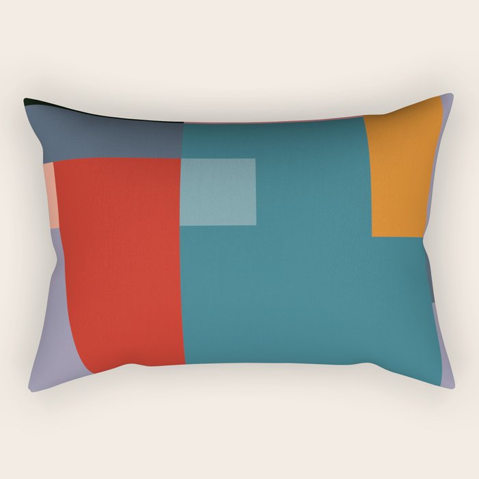 Geometric Abstract 252 Rectangular Pillow
