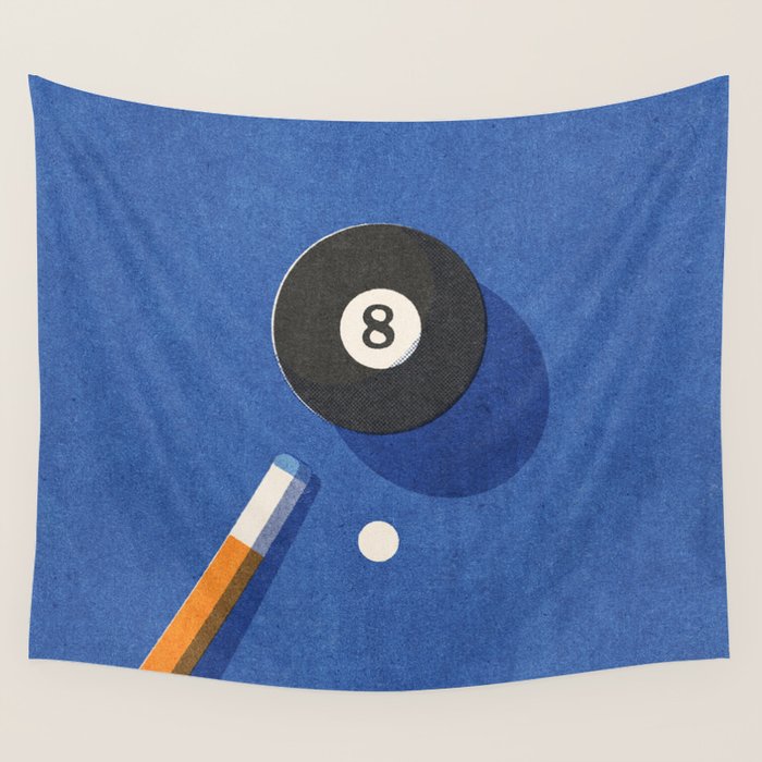 Balls / Billiards - Ball 8 I Wall Tapestry