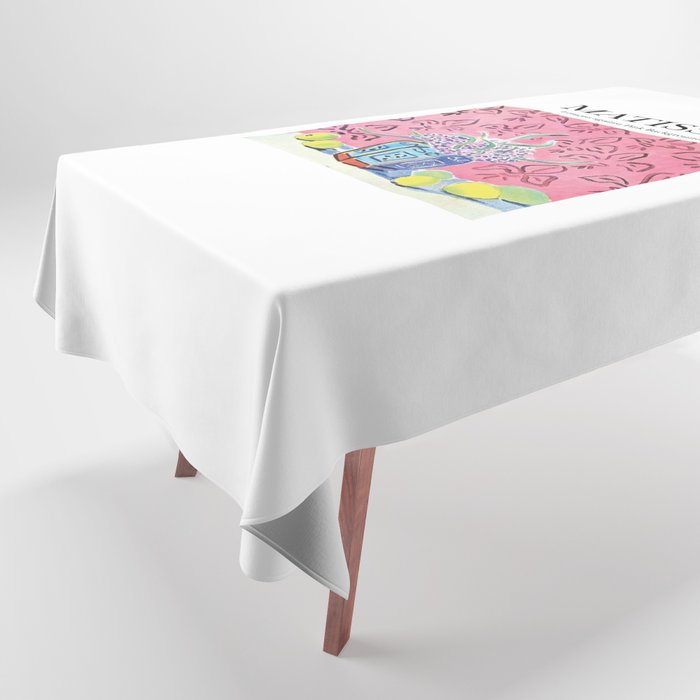 Lemons Against Pink Background By Henri Matisse - Artwork Design Tablecloth