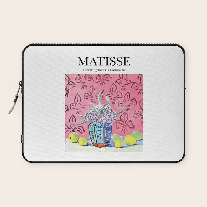 Lemons Against Pink Background By Henri Matisse - Artwork Design Laptop Sleeve