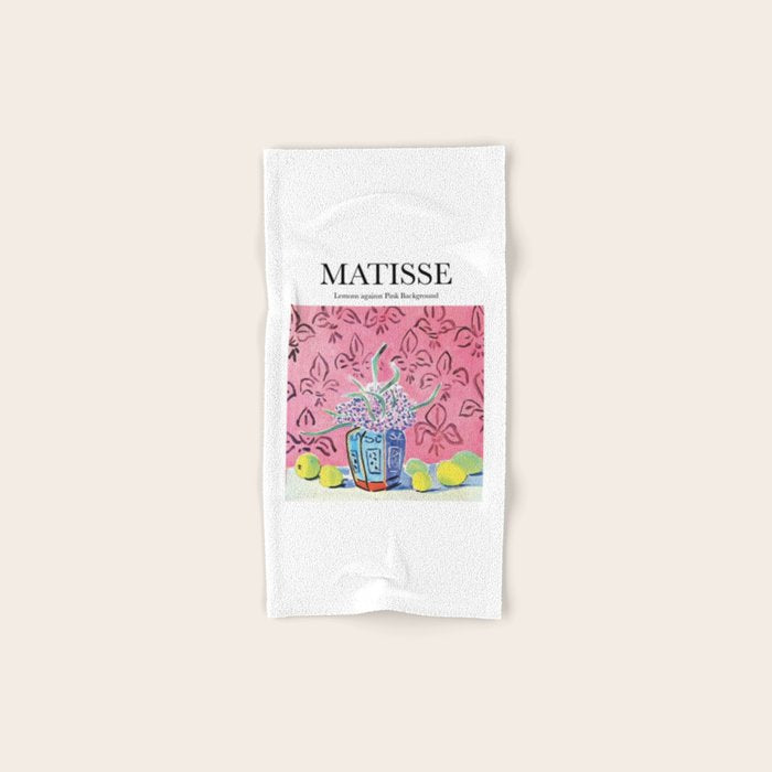 Lemons Against Pink Background By Henri Matisse - Artwork Design Bath Towel