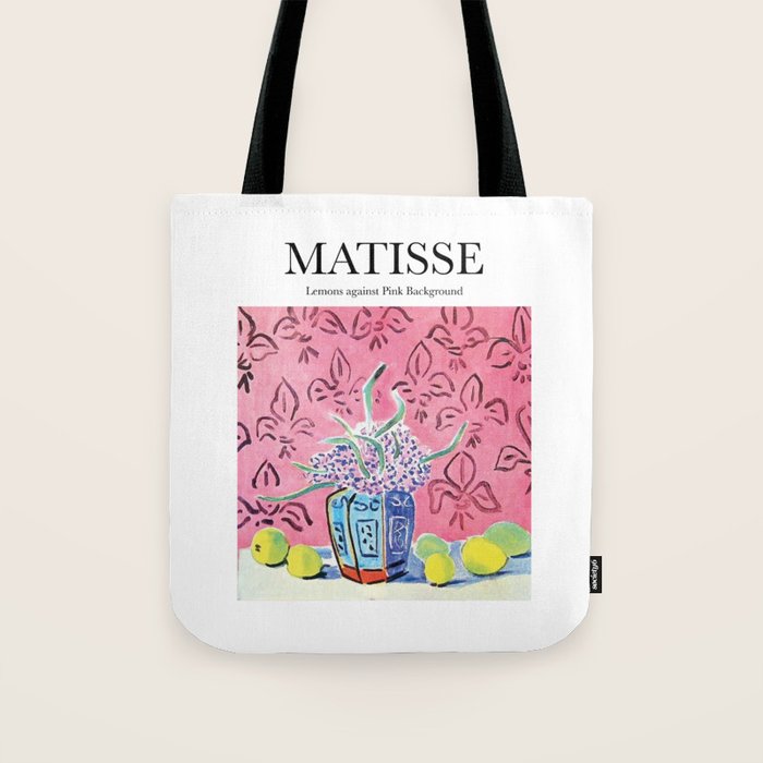 Lemons Against Pink Background By Henri Matisse - Artwork Design Tote Bag