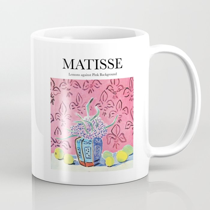 Lemons Against Pink Background By Henri Matisse - Artwork Design Coffee Mug