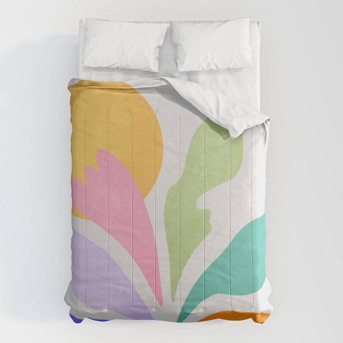 Sun & Leaves: Matisse Pastel Series 04 Comforter