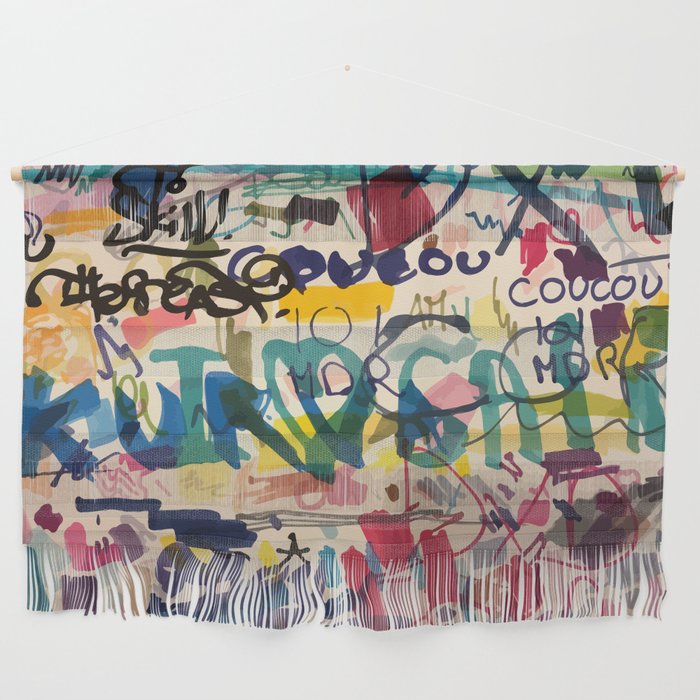 Urban Graffiti Paper Street Art Wall Hanging