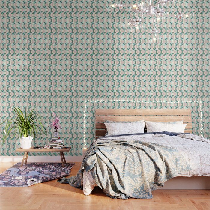 Mid Century Modern Geometric Fusion Wallpaper