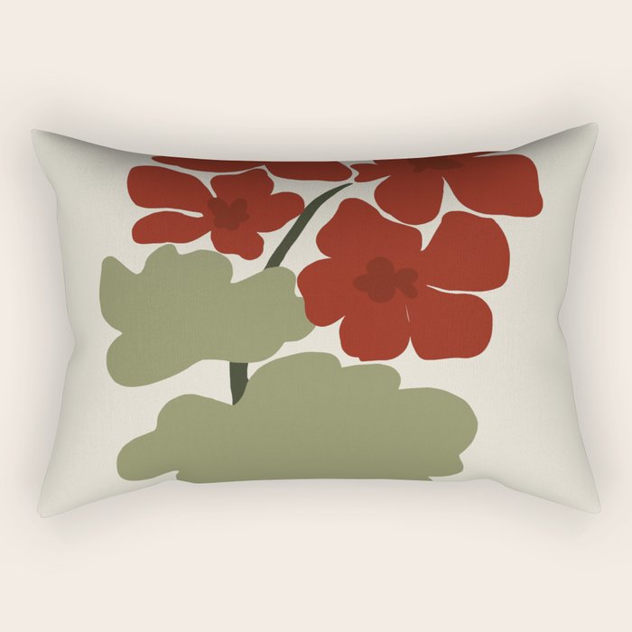 Scorpio Red Geranium  Rectangular Pillow