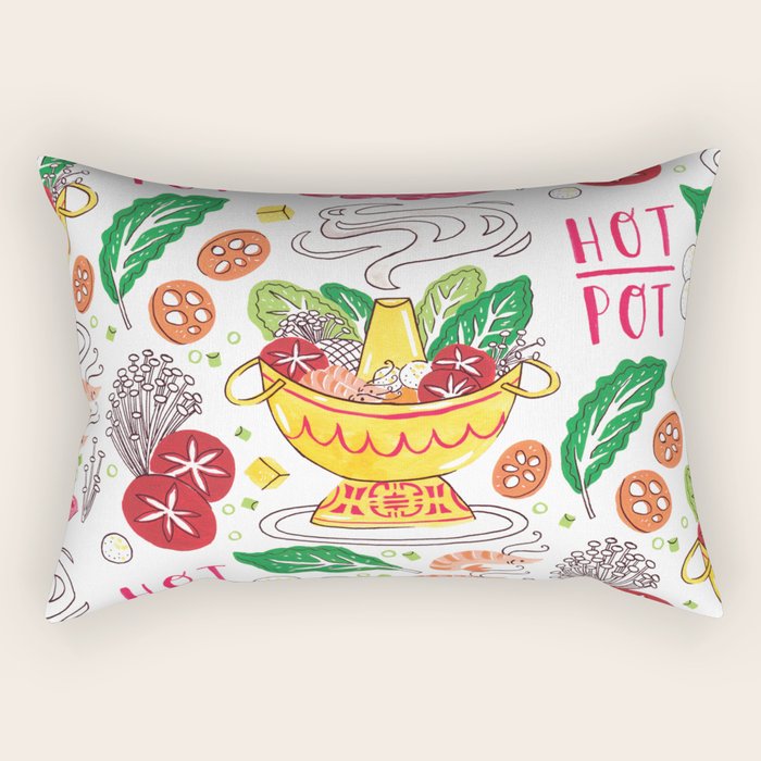 Hot Pot Shabu Shabu Soup Rectangular Pillow