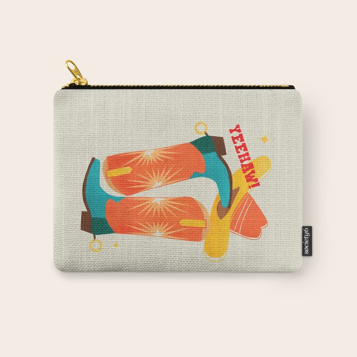 Yeehaw! Bright Cowboy Boots Carry All Pouch