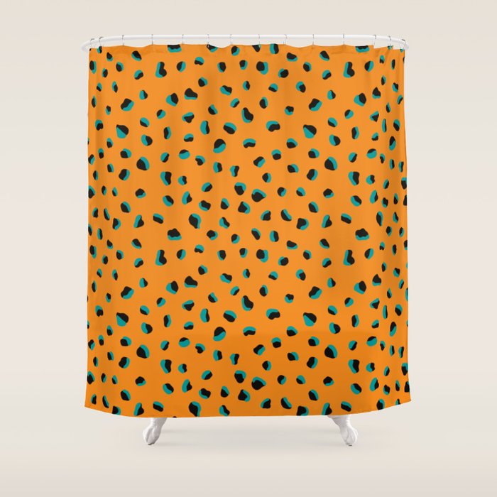 Funky Cheetah Animal Print Shower Curtain