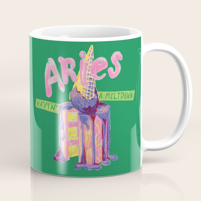 Aries Dessert In Kelly Green & Pink Coffee Mug