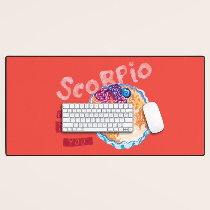 Scorpio Mood In Tomato Red | Zodiac Series Desk Mat