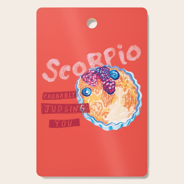 Scorpio Mood In Tomato Red | Zodiac Series Cutting Board
