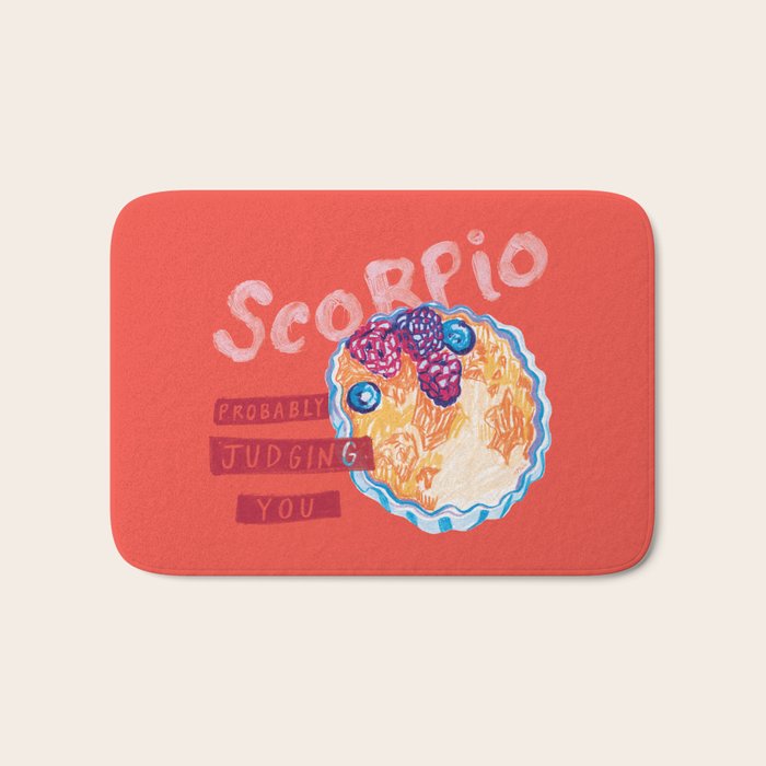 Scorpio Mood In Tomato Red | Zodiac Series Bath Mat