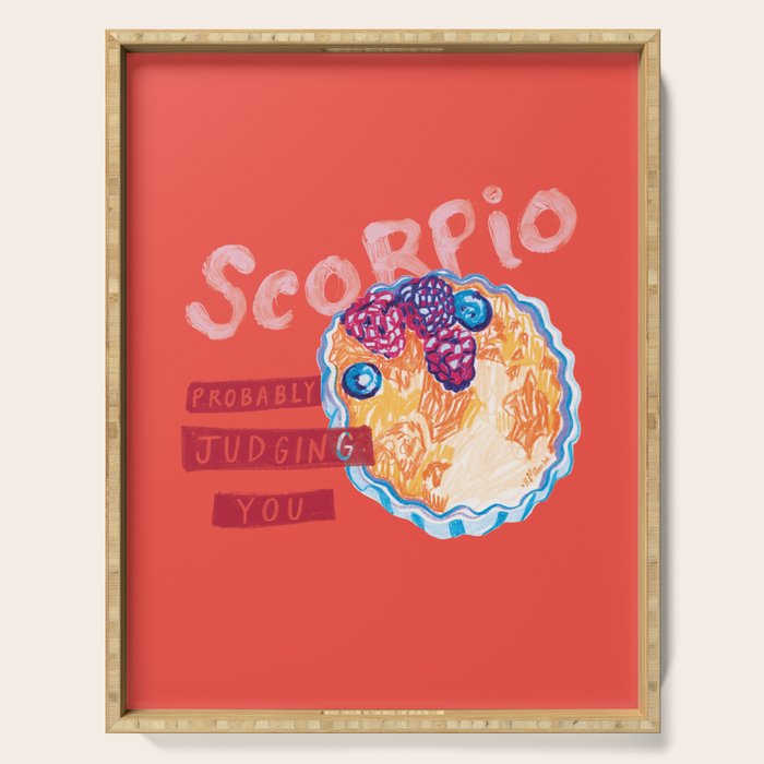 Scorpio Mood In Tomato Red | Zodiac Series Serving Tray