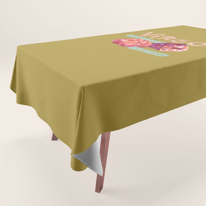 Virgo Perfection In Mustard Yellow | Zodiac Series Tablecloth