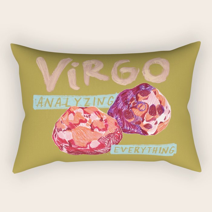 Virgo Perfection In Mustard Yellow | Zodiac Series Rectangular Pillow