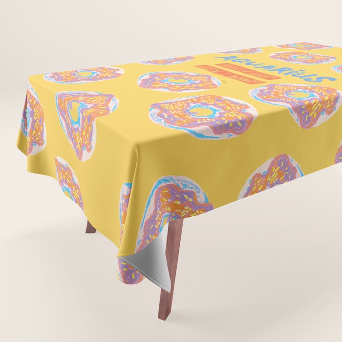 Aquarius Confidence In Buttercup Yellow | Zodiac Series Tablecloth