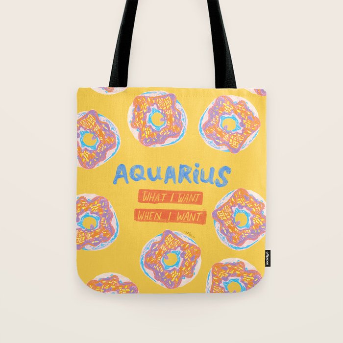 Aquarius Confidence In Buttercup Yellow | Zodiac Series Tote Bag