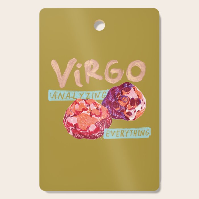 Virgo Perfection In Mustard Yellow | Zodiac Series Cutting Board