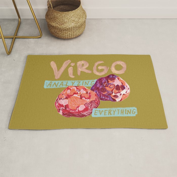 Virgo Perfection In Mustard Yellow | Zodiac Series Rug