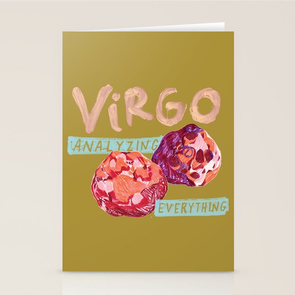Virgo Perfection In Mustard Yellow | Zodiac Series Stationery Card