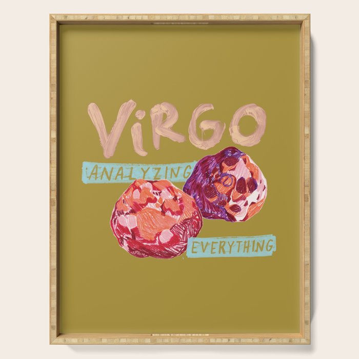 Virgo Perfection In Mustard Yellow | Zodiac Series Serving Tray