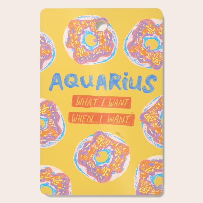 Aquarius Confidence In Buttercup Yellow | Zodiac Series Cutting Board