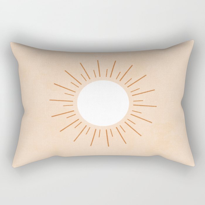 Shapes Geometry Sun Minimal Abstract Rectangular Pillow