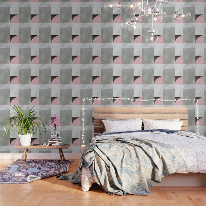 Mid Century Scandi Winter Painted Wallpaper