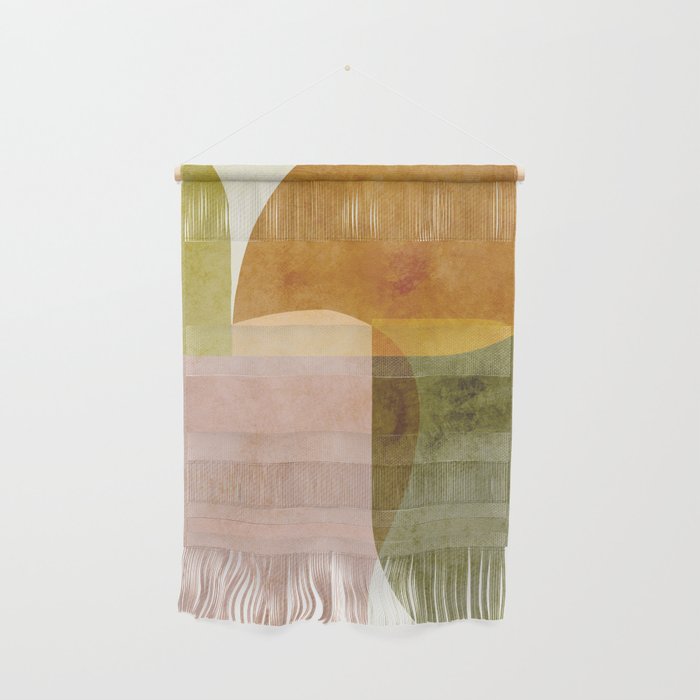 Organic Shapes Boho Nature Abstract 2 Wall Hanging