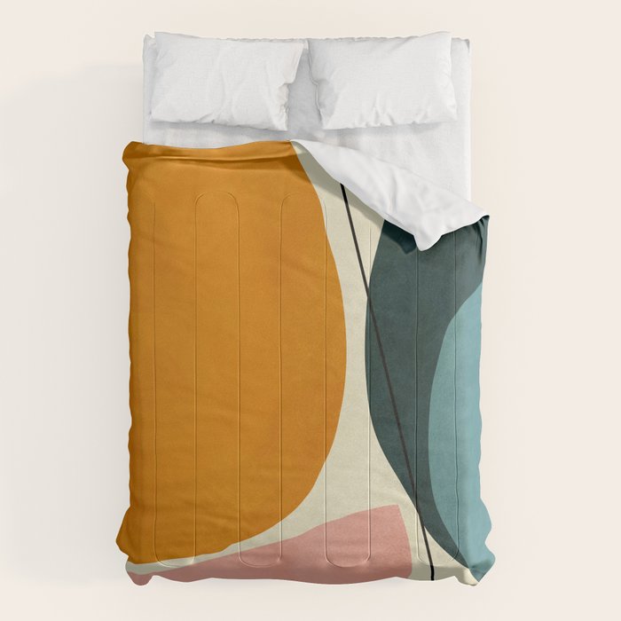 Shapes Geometric Minimal Painting Abstract Comforter