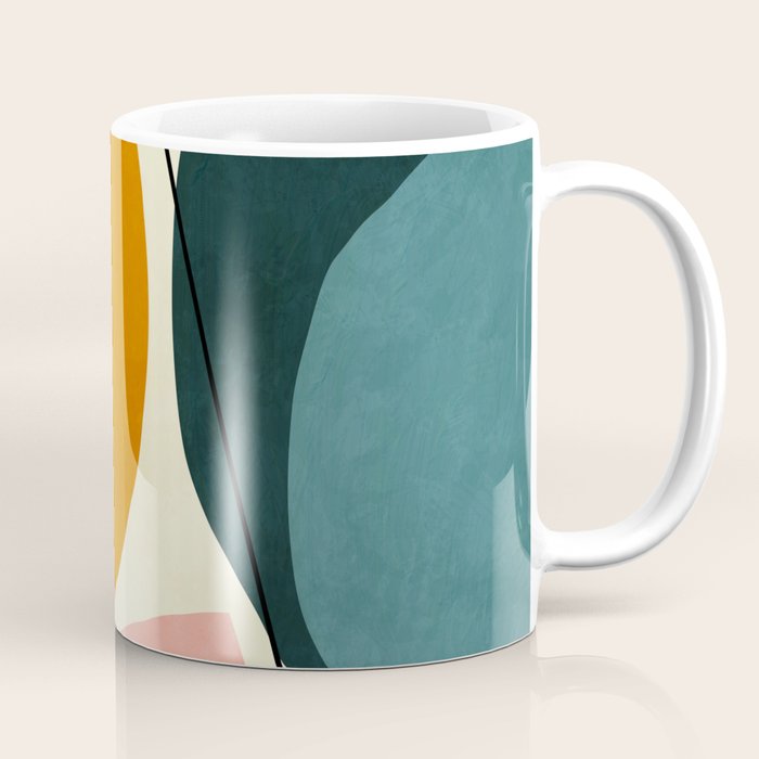 Shapes Geometric Minimal Painting Abstract Coffee Mug